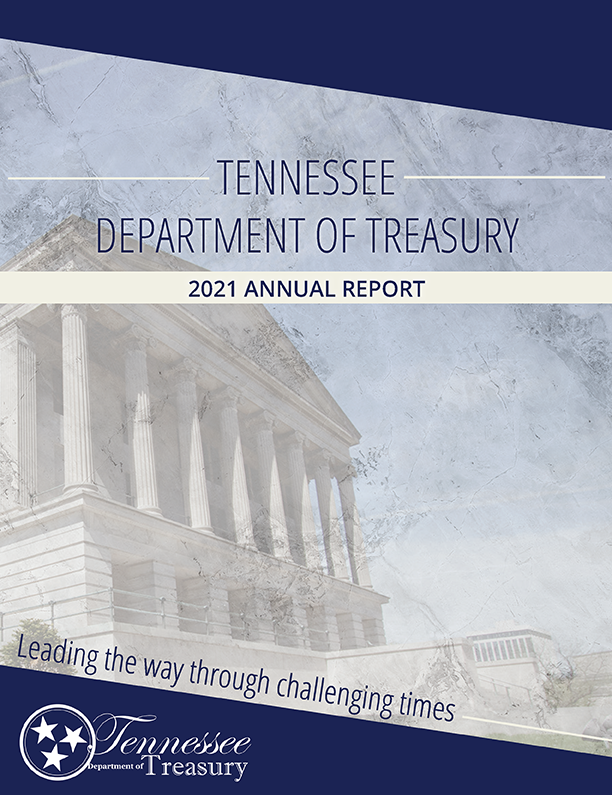Cover of 2021 Annual Report with image of Tennessee State Capitol building